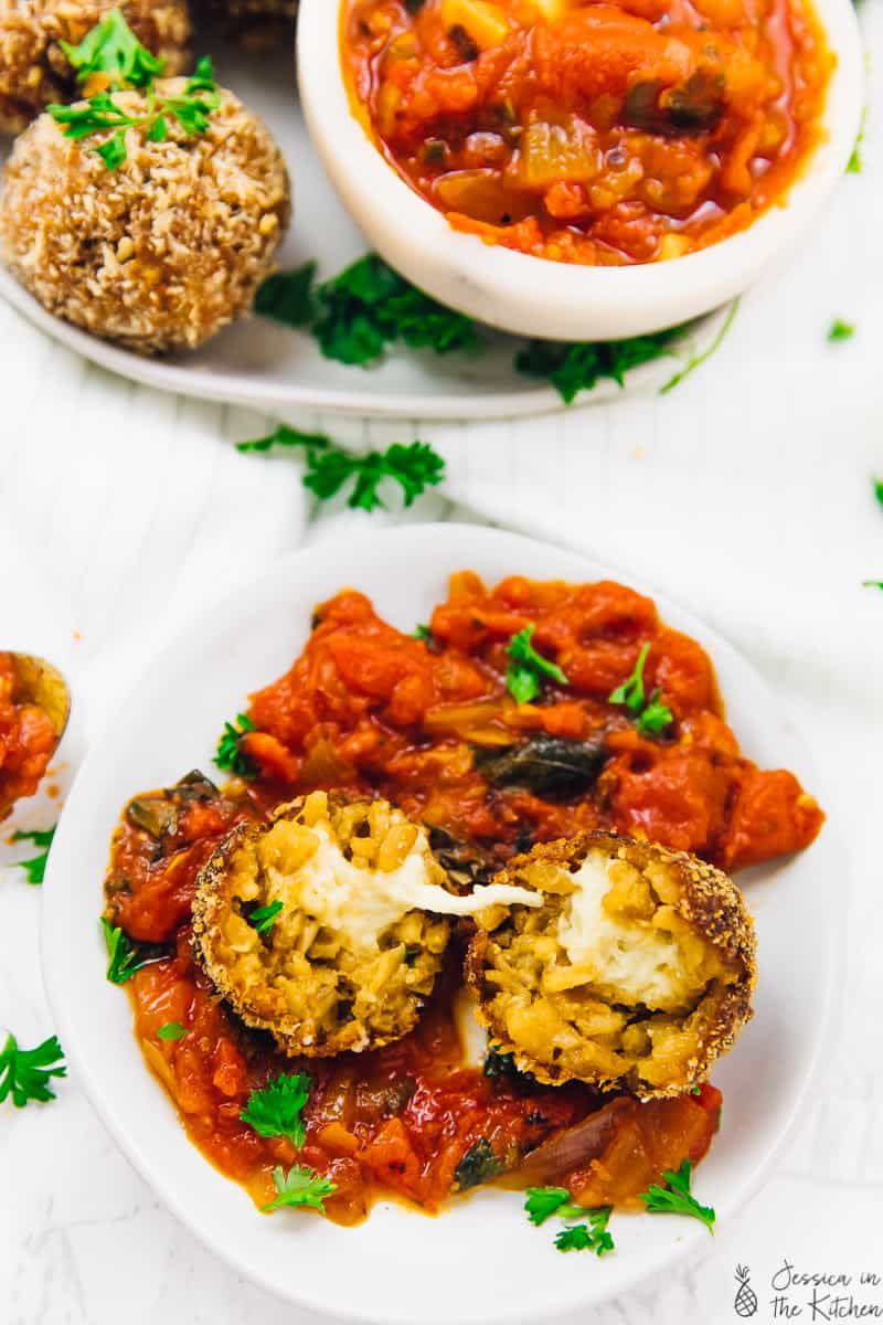 Air Fryer Vegan Arancini