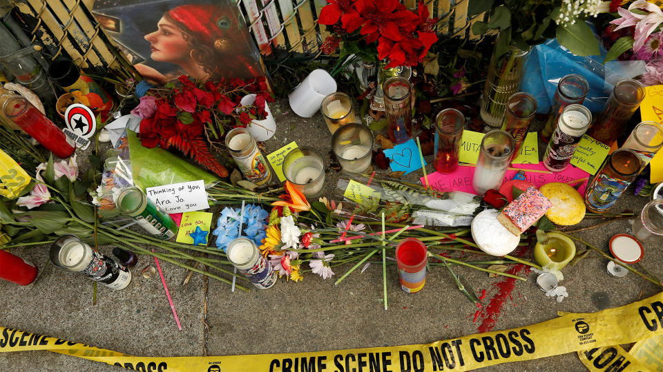 Memorial for the Ghost Ship warehouse fire in Oakland.