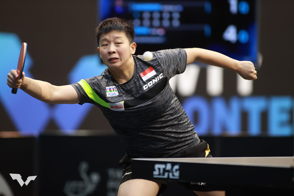 Singapore national table tennis player Zeng Jian won her first WTT title in the WTT Feeder Doha II tournament. (PHOTO: WTT)