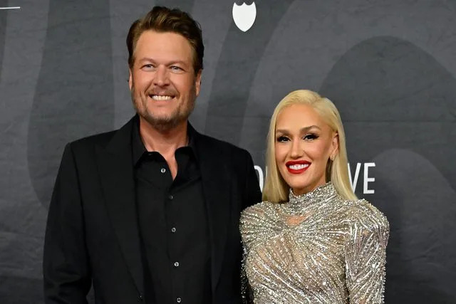 <p>David Becker/Getty</p> Blake Shelton (L) and Gwen Stefani