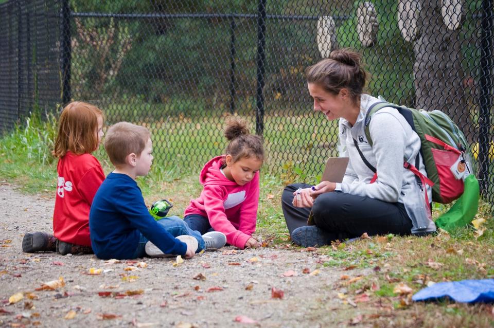 n this file photo from Holland's Outdoor Discovery Center, children learn about nature as part of Little Hawks Discovery Preschool