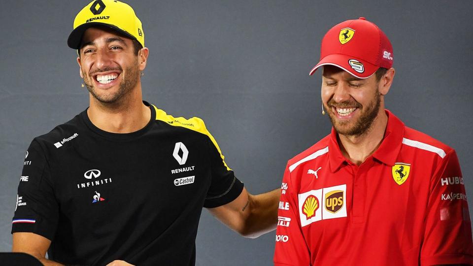 Australia's Daniel Ricciardo looks set to miss out on being named Sebastian Vettel's replacement at Ferrari. Pic: Getty 