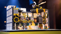 Henry and Cade won their way through to finals week with this clever evil lair for 'Bee girl', complete with Bee escape vehicle and costume change. Photo: Channel Nine