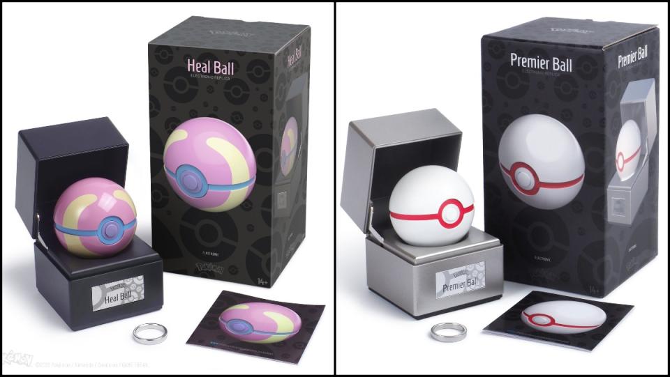 Heal Ball and Premier Ball Poke Ball replicas from Pokemon