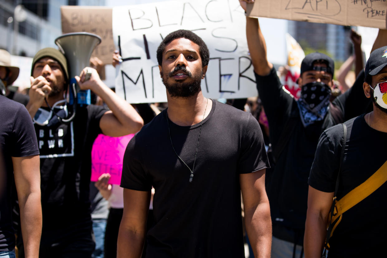 Michael B. Jordan felt "honored" to use his platform to speak out about shared loss and tragedy in 2020. (Photo: Getty Images)