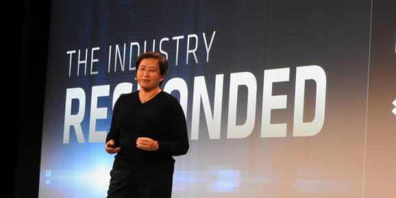 Lisa Su, CEO of AMD, at the company's press and analyst day.