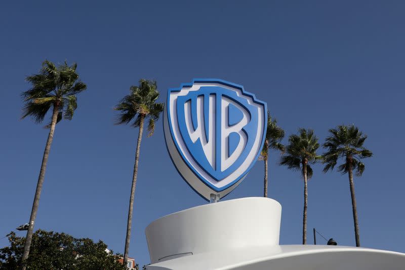 FILE PHOTO: The Warner Bros logo is seen during the annual MIPCOM television programme market in Cannes