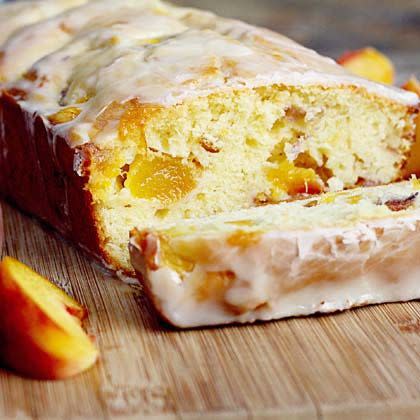 Peach Cake with Cognac Icing