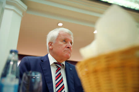 Bavarian State Premier Horst Seehofer before a meeting of the Christian Social Union CSU in Berlin, Germany September 26, 2017. REUTERS/Axel Schmidt