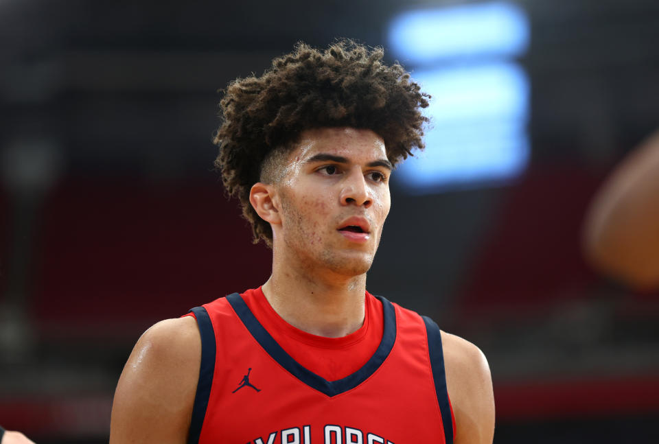 Cameron Boozer is one of the top players at Peach Jam this week. (Mark J. Rebilas/USA TODAY Sports)
