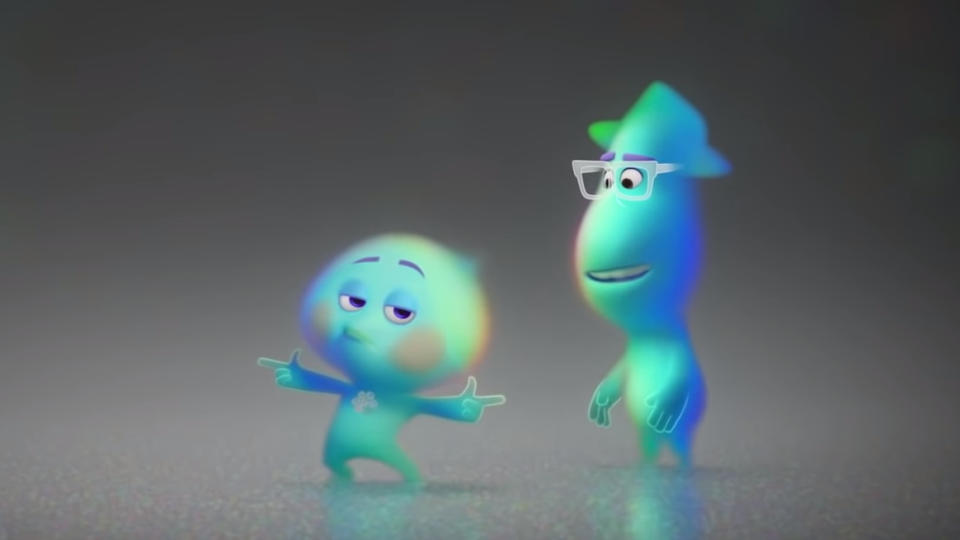 Tina Fey and Jamie Foxx play souls in the new Pixar animation 'Soul'. (Credit: Disney)