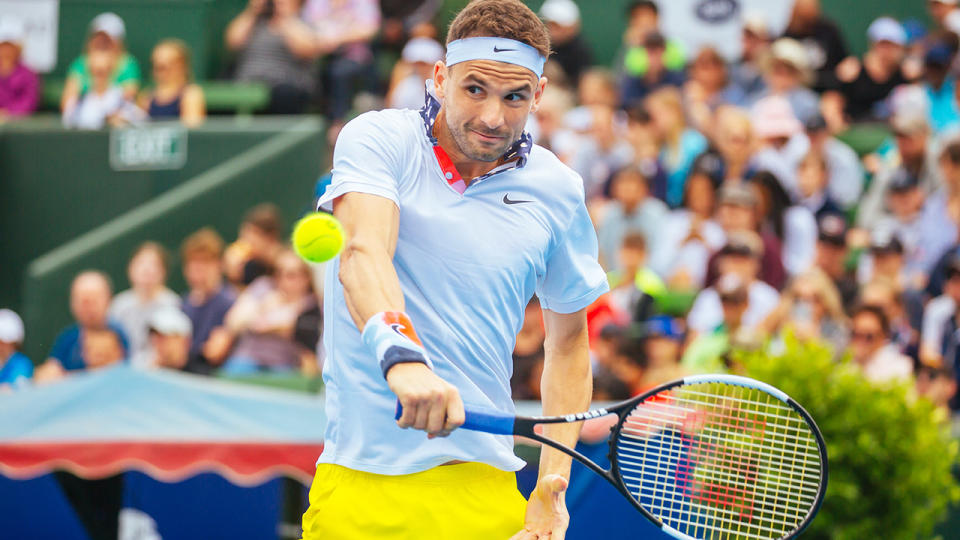 Grigor Dimitrov, pictured here at the Kooying Classic.