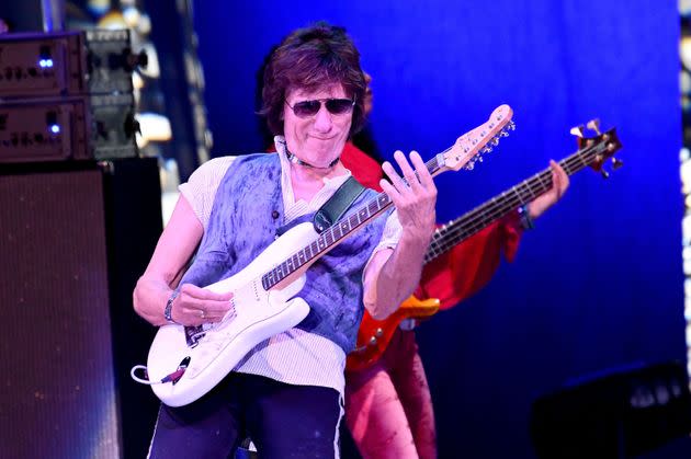 Guitarist Jeff Beck performs on July 20, 2018 at the Stars Align Tour at the Five Points Amphitheater in Irvine, California. 