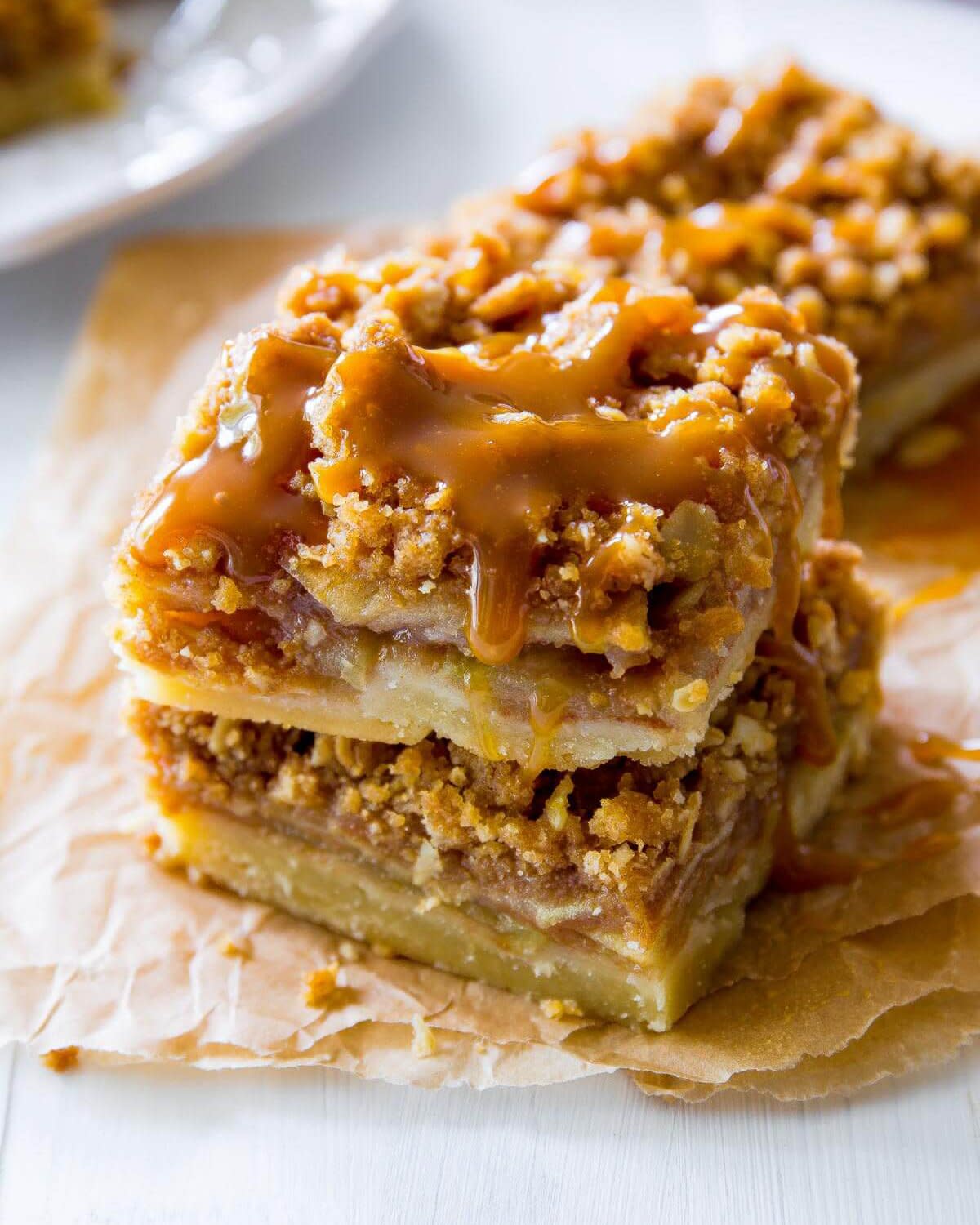 Salted Caramel Apple Pie Bars