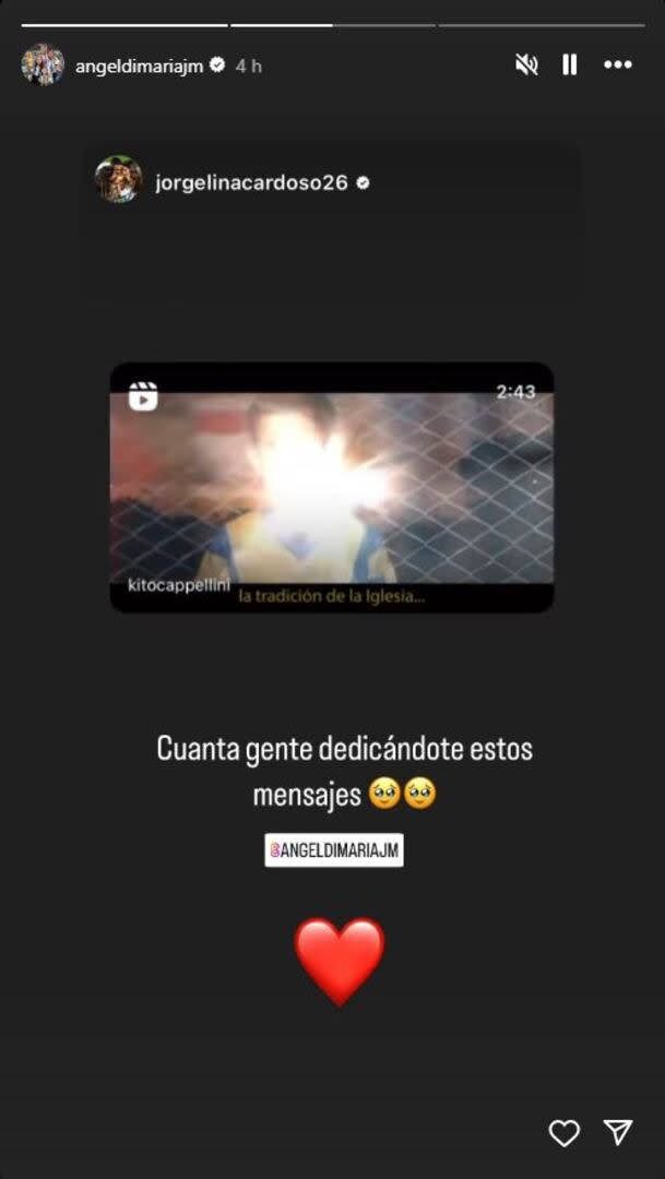 Ángel Di María compartió el video de 