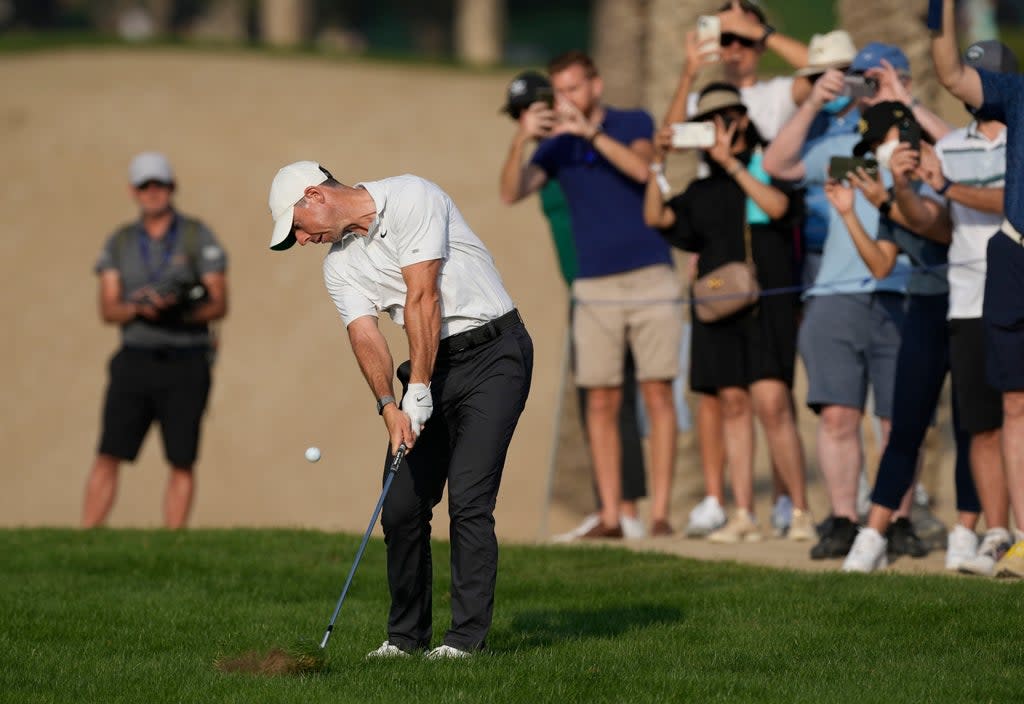 Rory McIlroy is four shots off the lead at the halfway stage of the Dubai Desert Classic (Kamran Jebreili/AP) (AP)