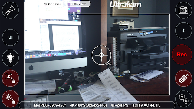 Ultrakam 4K video app for iPhone 6/6 Plus