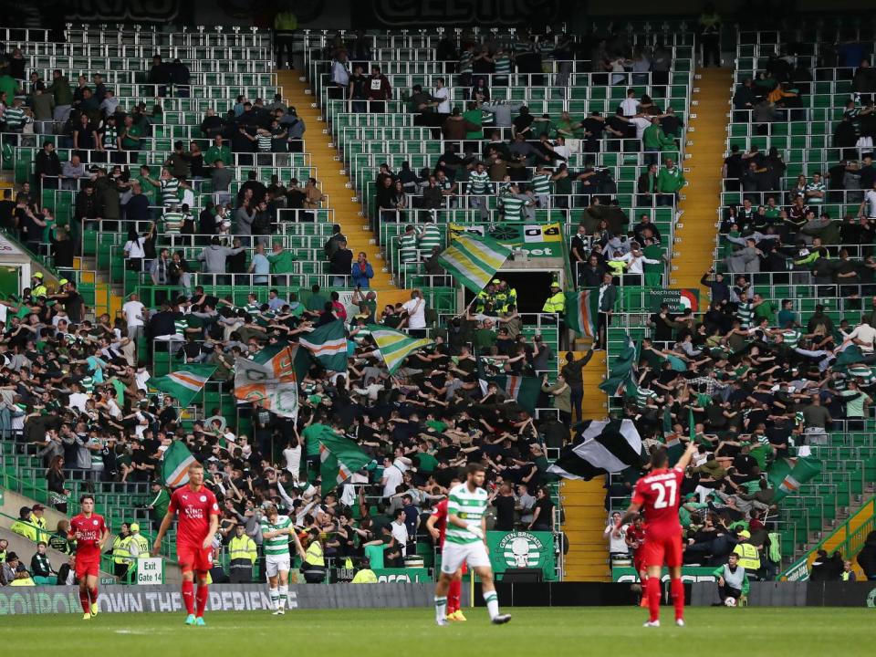 Celtic have a dedicated standing section at their stadium (Getty)