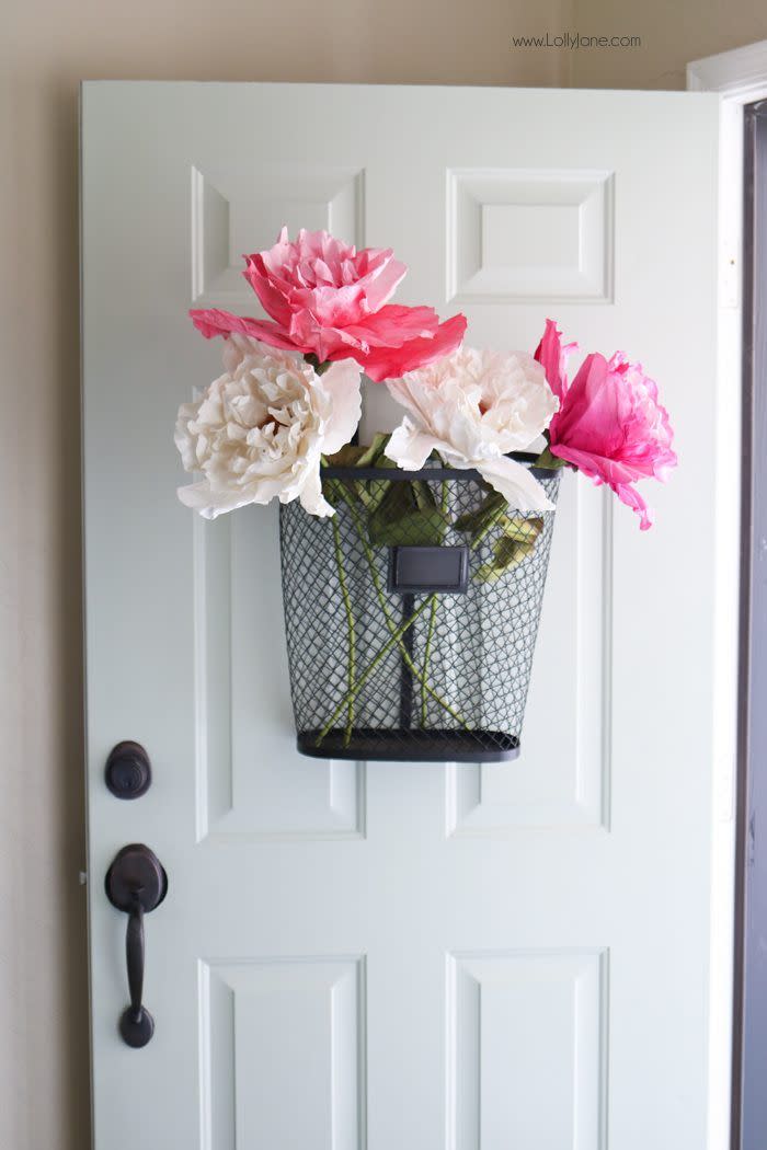 oversized flower basket easter wreath