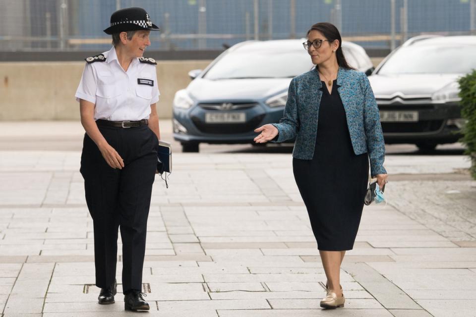 Home Secretary Priti Patel confirmed Dame Cressida would continue her role for a further two years (Stefan Rousseau/PA) (PA Wire)