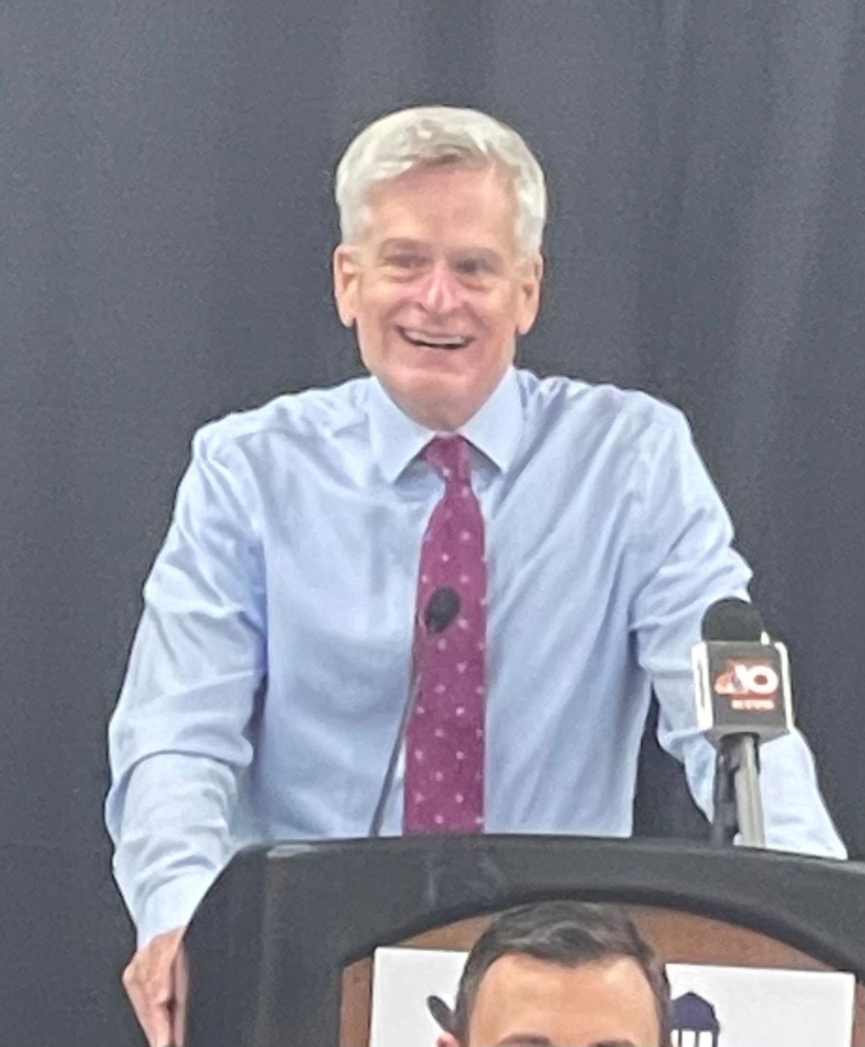 Sen. Bill Cassidy (R-Baton Rouge) served as the keynote speaker at a Monroe Chamber of Commerce breakfast on Wednesday.