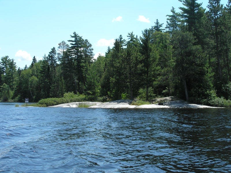 Minnesota's Voyageurs National Park covers an area where a chain of volcanoes erupted two to three billion years ago, and is now laced with lakes and forest.