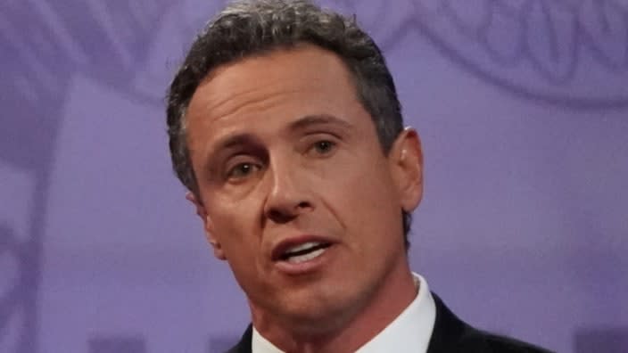 Chris Cuomo moderates CNN’s October 2019 presidential town hall focused on LGBTQ issues in Los Angeles, the first event of its kind. (Photo: Mario Tama/Getty Images)
