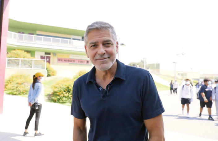 George Clooney at downtown L.A.’s soon-to-open Roybal School of Film and Television Production, which will seek students from underserved communities. - Credit: Courtesy of CAA