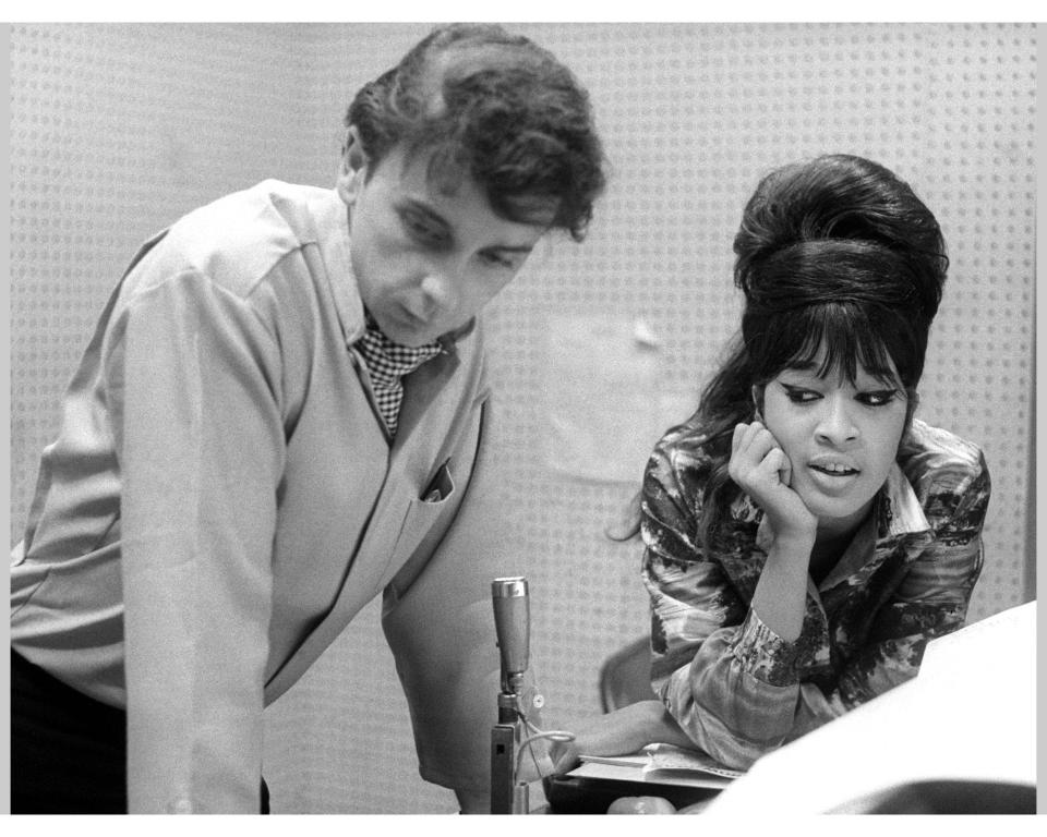 Phil Spector with his second wife, 'Ronette' Ronnie Bennett, whom he held a virtual prisoner - Ray Avery/ Redferns