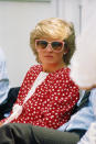 <p>Diana in another pair of effortlessly glamourous chunky sunnies. (Photo: Jayne Fincher/Princess Diana Archive/Getty Images) </p>