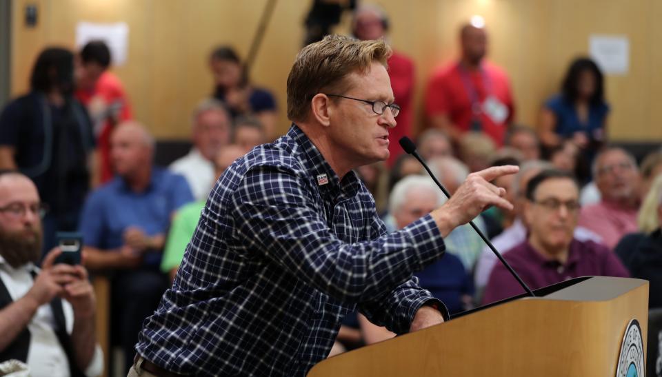 Michael Parietti speaks during a meeting of the Rockland County Legislature in New City.
(Photo: Peter Carr/The Journal News)