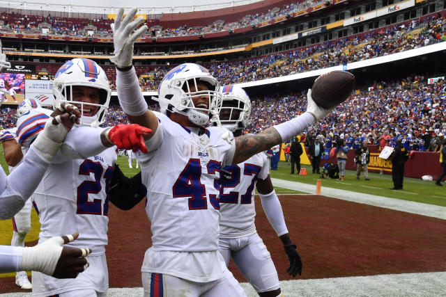 WATCH: Bills celebrations walking off the field after Raiders win