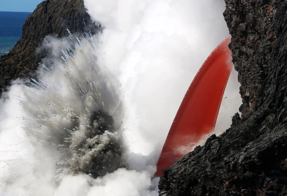 Massive Stream of Lava Plunges into Sea in Stunning New Video