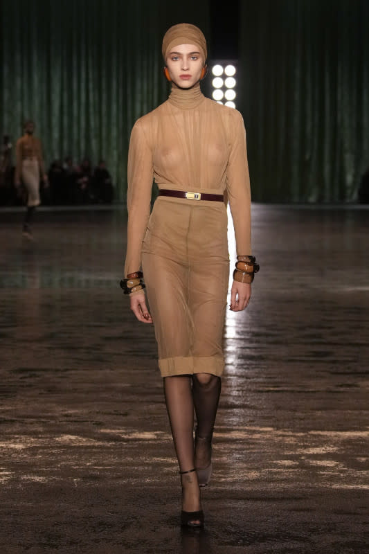 Saint Laurent Redefines Naked Dressing for Fall 2024