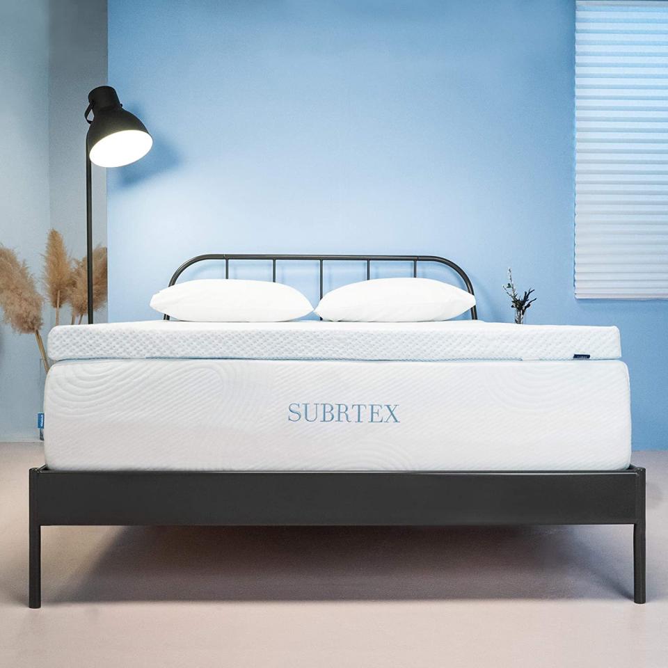 subrtex 3 Inch Gel-Infused Memory Foam Bed Mattress Topper