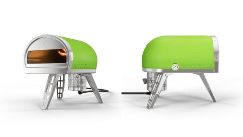 When pizza night rolls around, slide your pie into your own outdoor pizza oven, like the Gozney Roccbox.