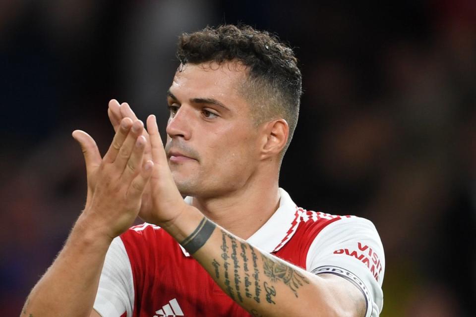 Granit Xhaka is flourishing having rebuilt his relationship with Arsenal supporters (Arsenal FC via Getty Images)