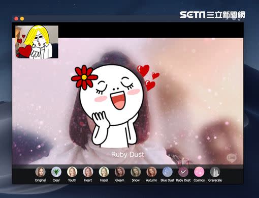 不想化妝也可用濾鏡增加好氣色。（圖／LINE提供）