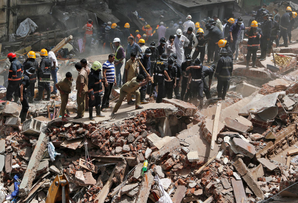 Mumbai building collapses after torrential rain