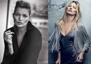 <p>We all know Kate Moss is naturally stunning but her freckles are rarely shown. For a <i>Vogue Italia</i> shoot, photographer Peter Lindbergh left the shots unedited showing the supermodel's smile lines. Compare that to her shoot for Topshop which sees unrealistically smooth skin and absolutely zero freckles. <i>[Photo: Vogue Italia and British Vogue]</i> </p>