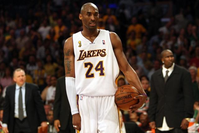 Los Angeles Lakers uniform worn in NBA Finals by Kobe Bryant