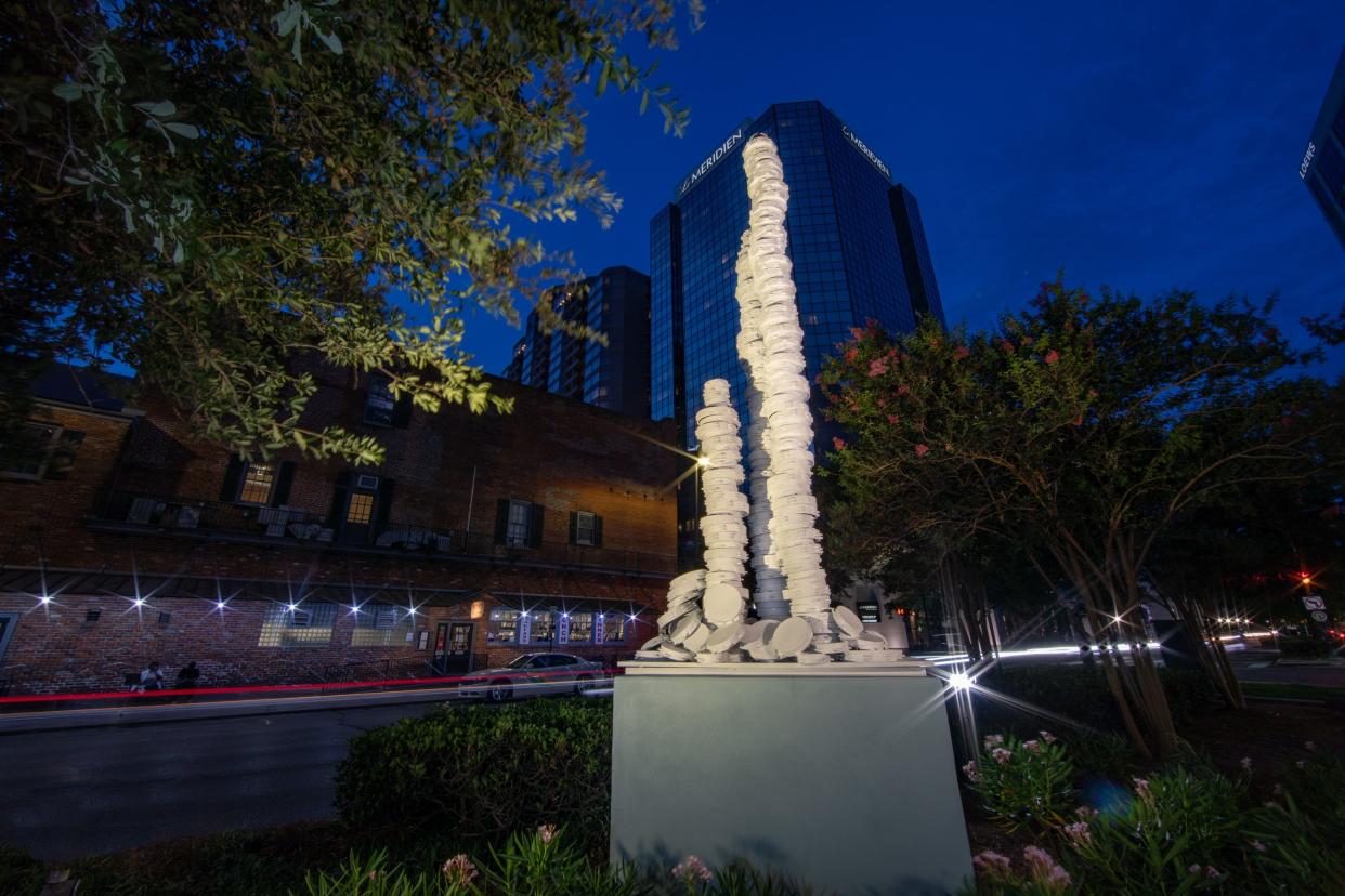 'The Great Miami Hurricane of 1926' sculpture is among the three pieces displayed at the Norton Museum of Art. The collaboration, created under the city's ArtLife program, highlights the city’s and developer’s commitment to community enrichment through the arts.