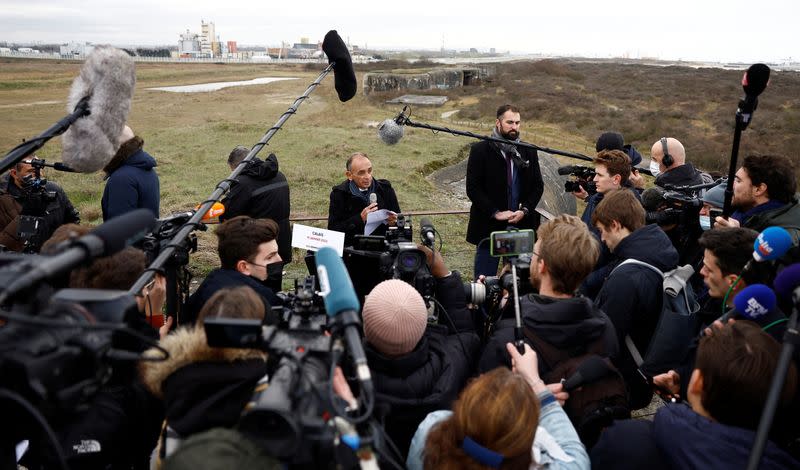 French far-right presidential candidate Eric Zemmour visits Calais