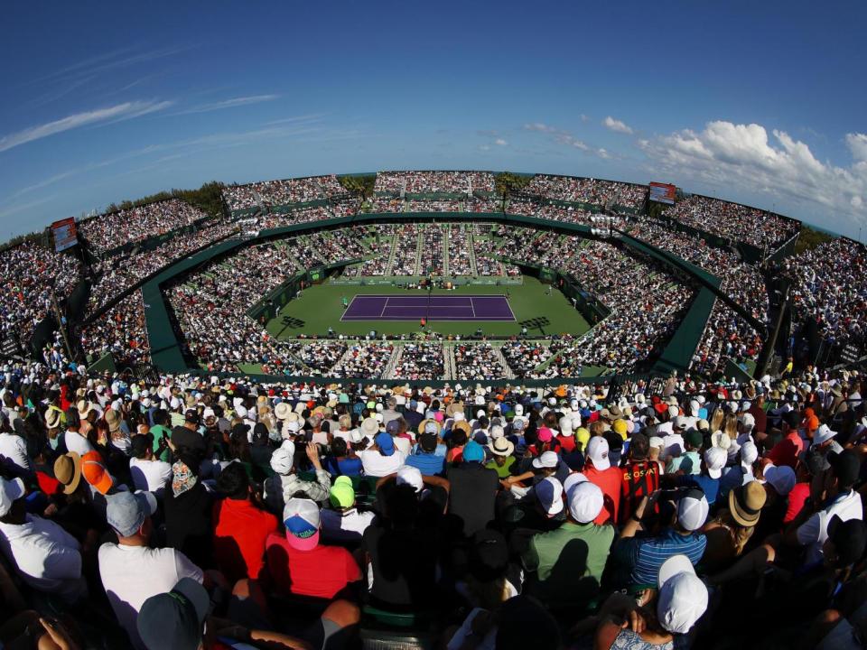 Fans taking in the action at the Crandon Park Tennis Center (Getty)