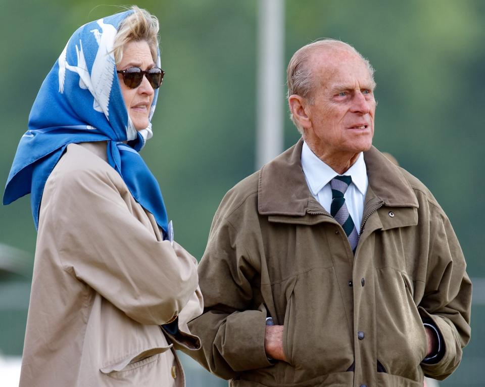WINDSOR, UNITED KINGDOM - MAY 12: (EMBARGOED FOR PUBLICATION IN UK NEWSPAPERS UNTIL 24 HOURS AFTER CREATE DATE AND TIME) Penelope Knatchbull, Lady Brabourne and Prince Philip, Duke of Edinburgh attend day 3 of the Royal Windsor Horse Show in Home Park on May 12, 2007 in Windsor, England. (Photo by Max Mumby/Indigo/Getty Images)