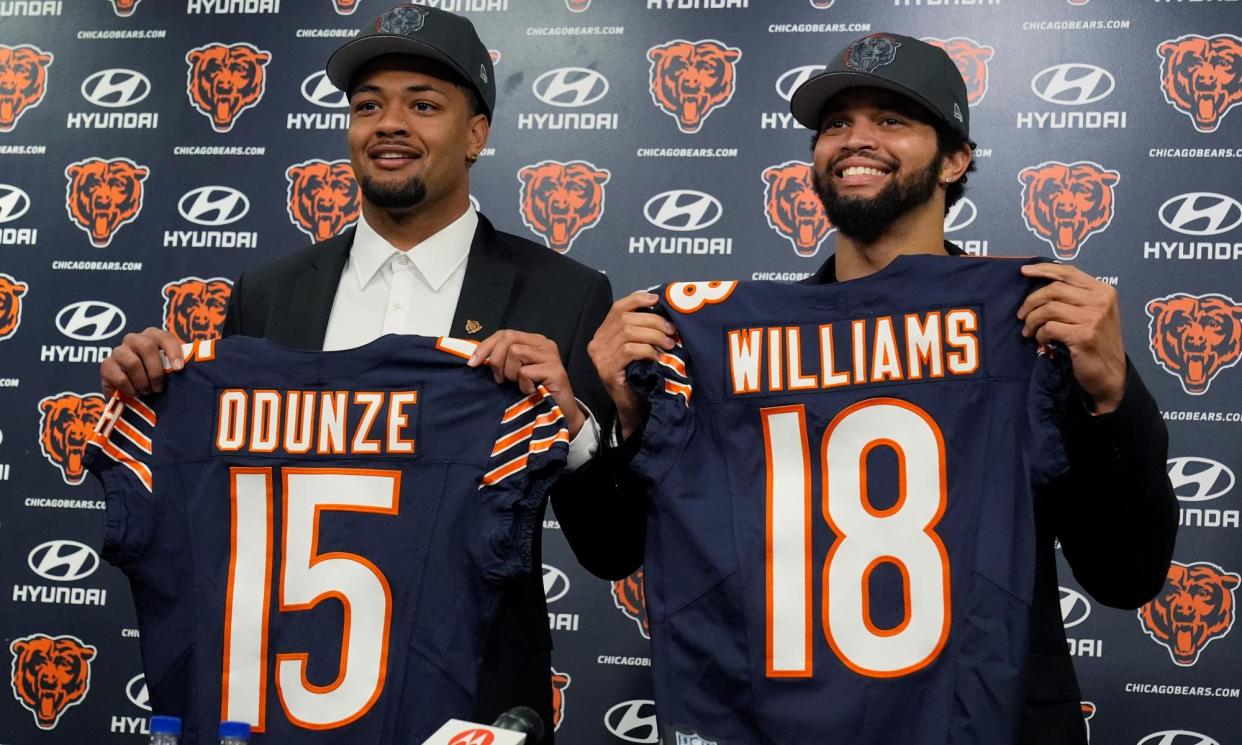 <span>Caleb Williams and Rome Odunze will be part of a revamped Chicago Bears offense.</span><span>Photograph: Nam Y Huh/AP</span>