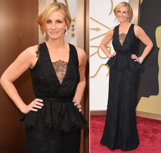 Julia Roberts ließ sich ihren Kummer bei den Oscars 2014 nicht anmerken (Bilder: Getty Images)