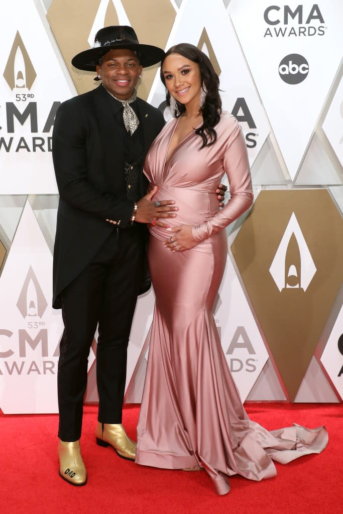 Jimmie Allen and Alexis Gale at the 53rd annual Country Music Association Awards in 2019. Getty Images