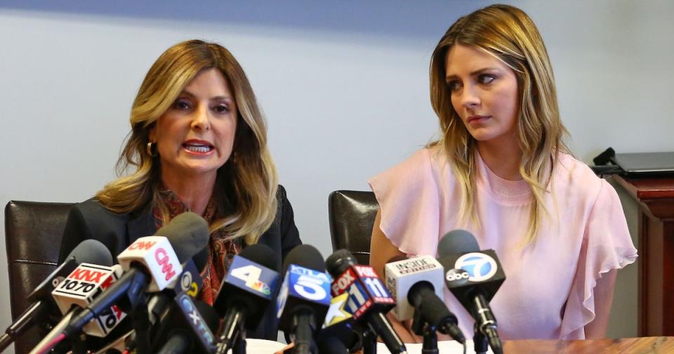 The actress and her attorney Lisa Bloom discussed the case as openly as possible (Copyright: FameFlynet.uk.com)