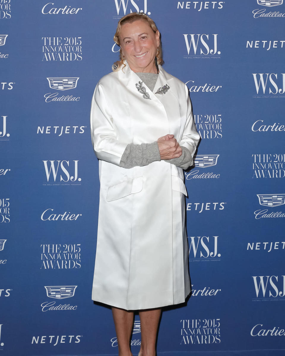 Miuccia Prada in Prada at the WSJ. Magazine 2015 Innovator Awards